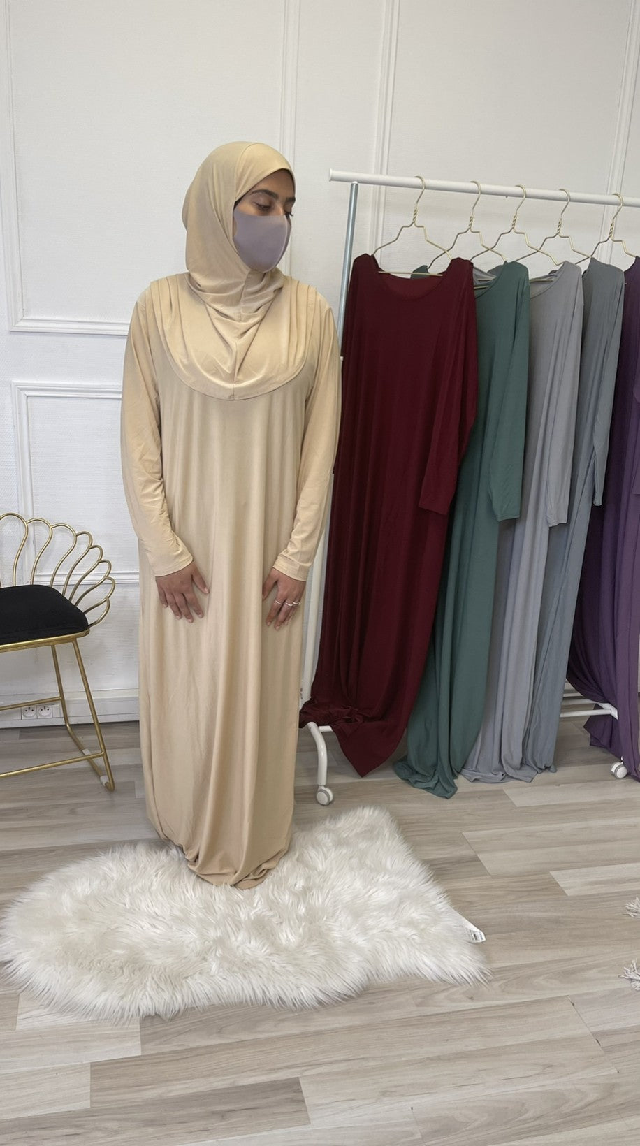 Robe prière à enfiler jersey - Sable