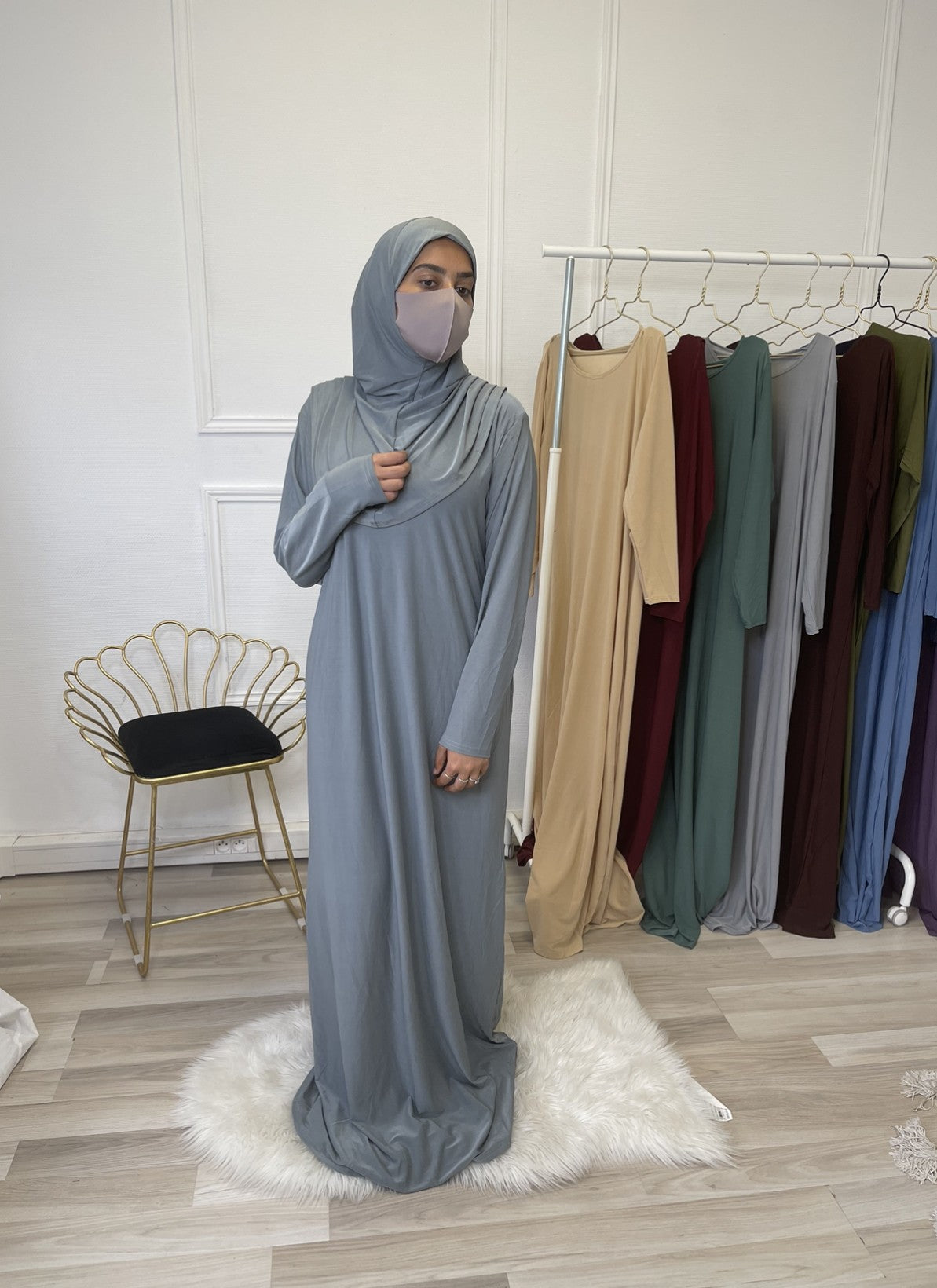 Robe prière à enfiler jersey - Gris