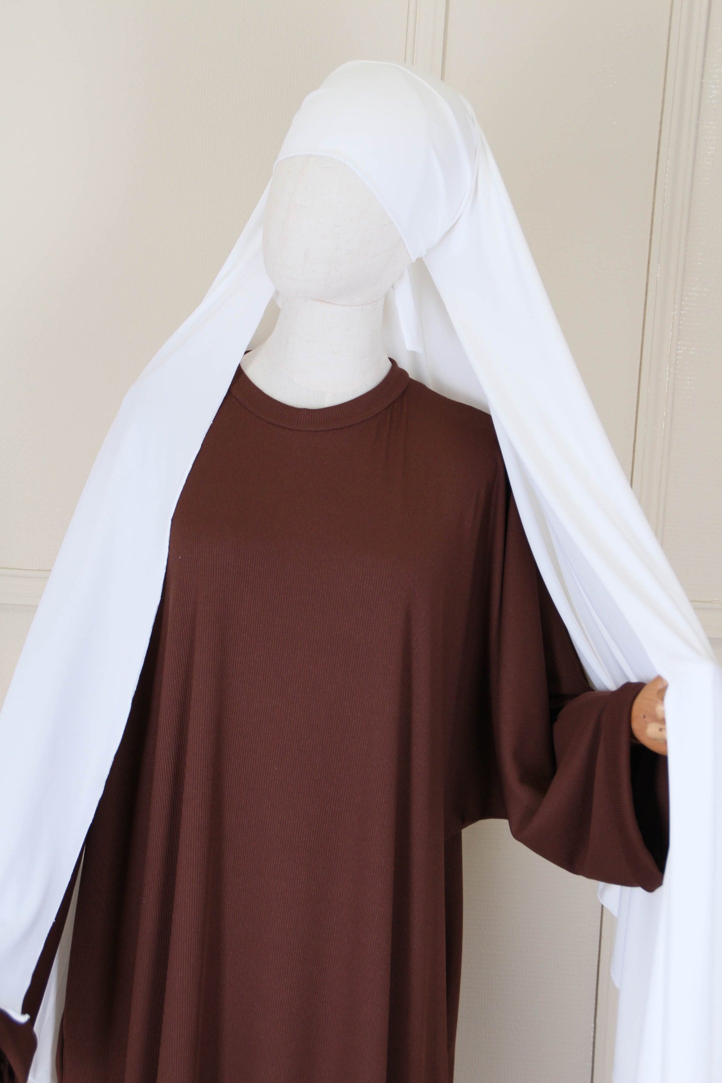 Hijab à nouer jersey premium - Blanc