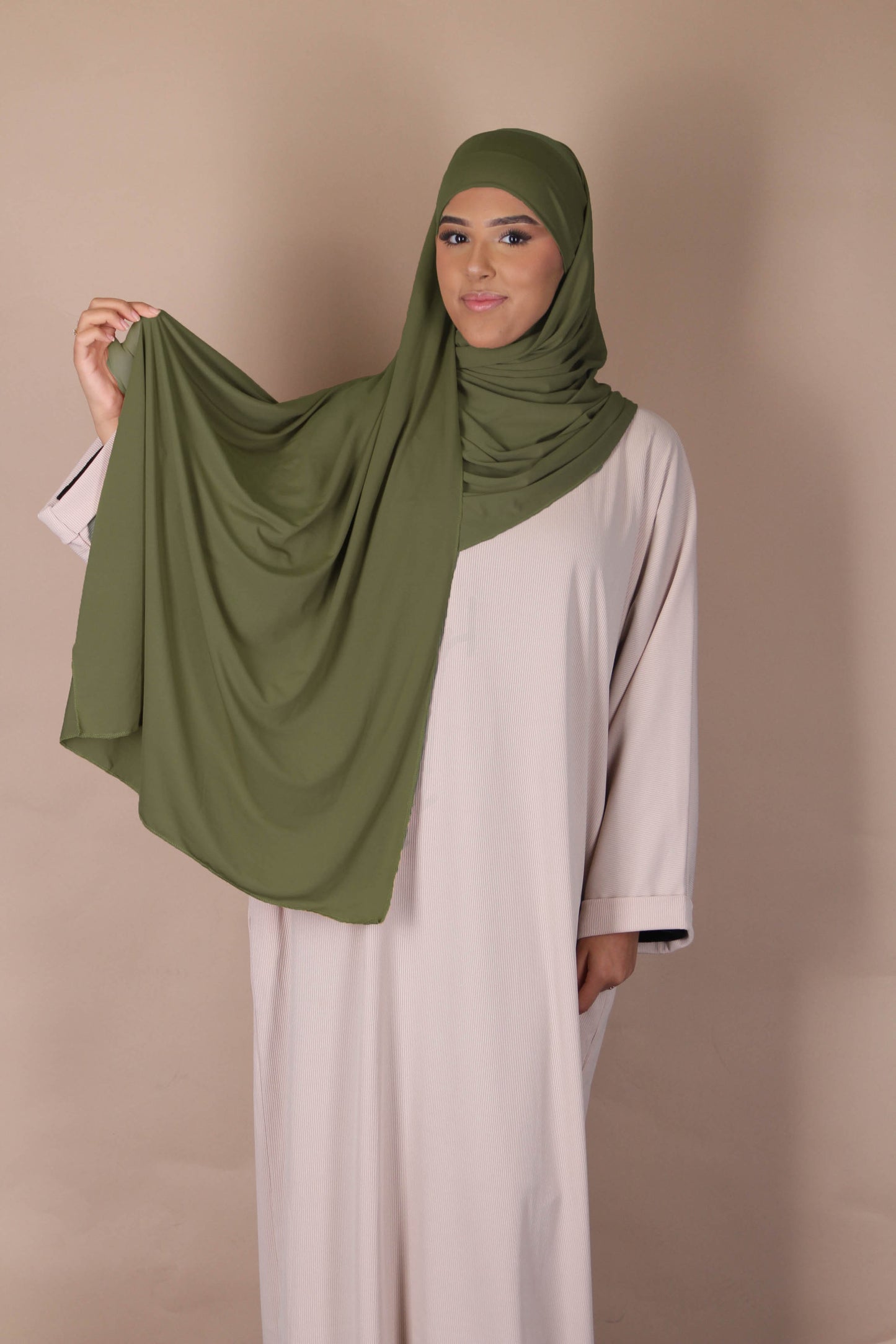 Hijab à nouer jersey premium - Kaki