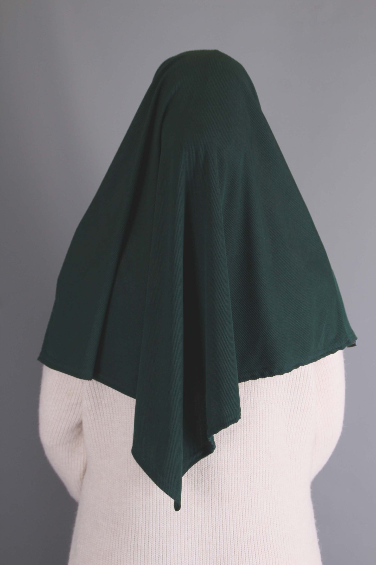 Khimar jersey côtelé à enfiler- Vert foncé