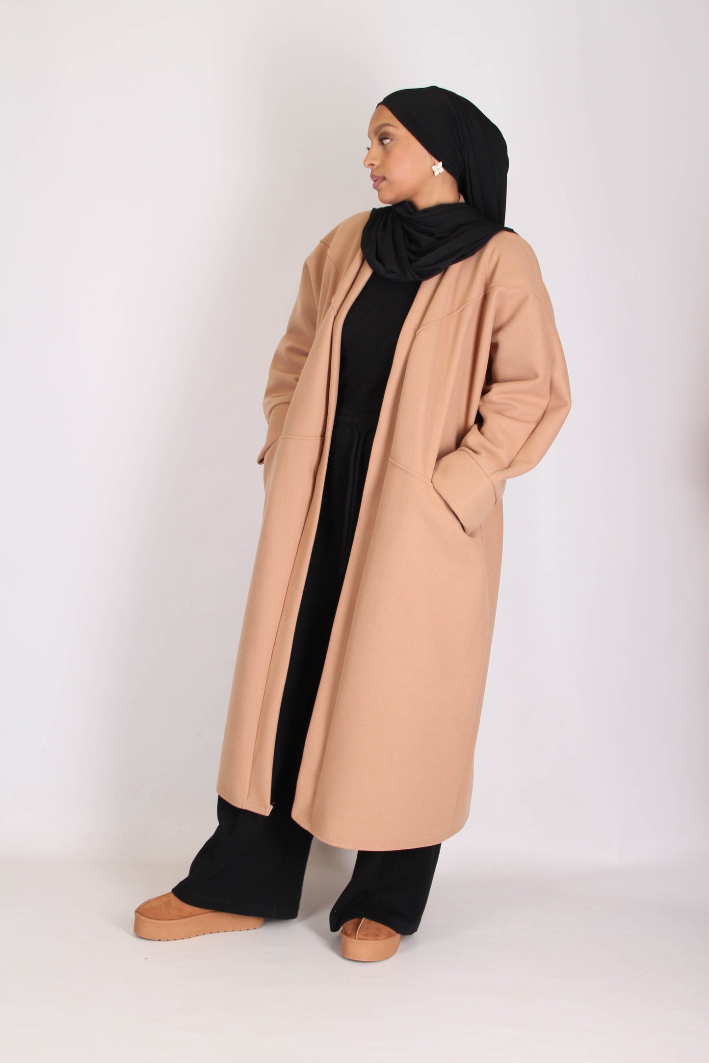Manteau long oversize - Camel
