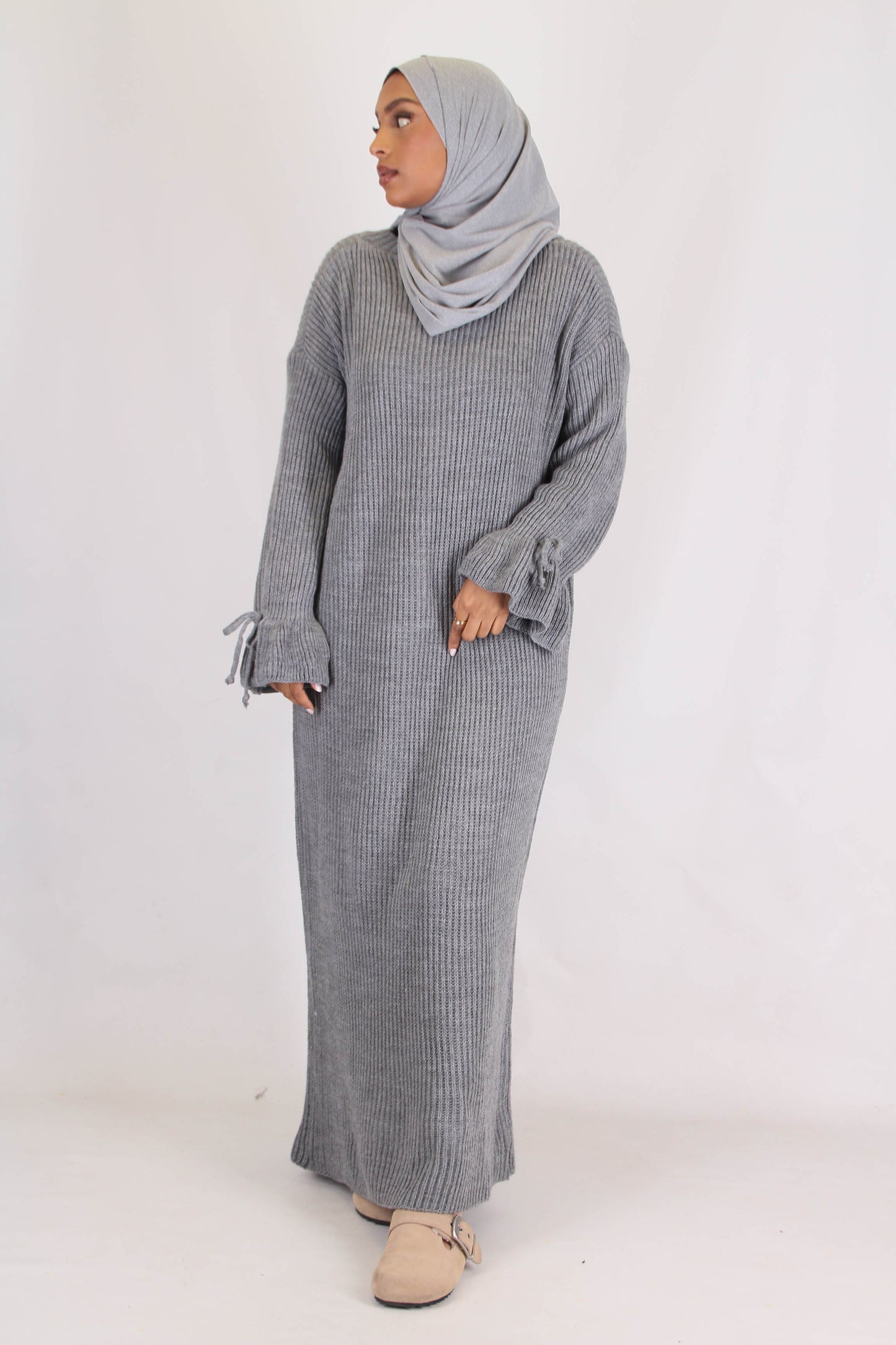Robe pull tulipe - Gris