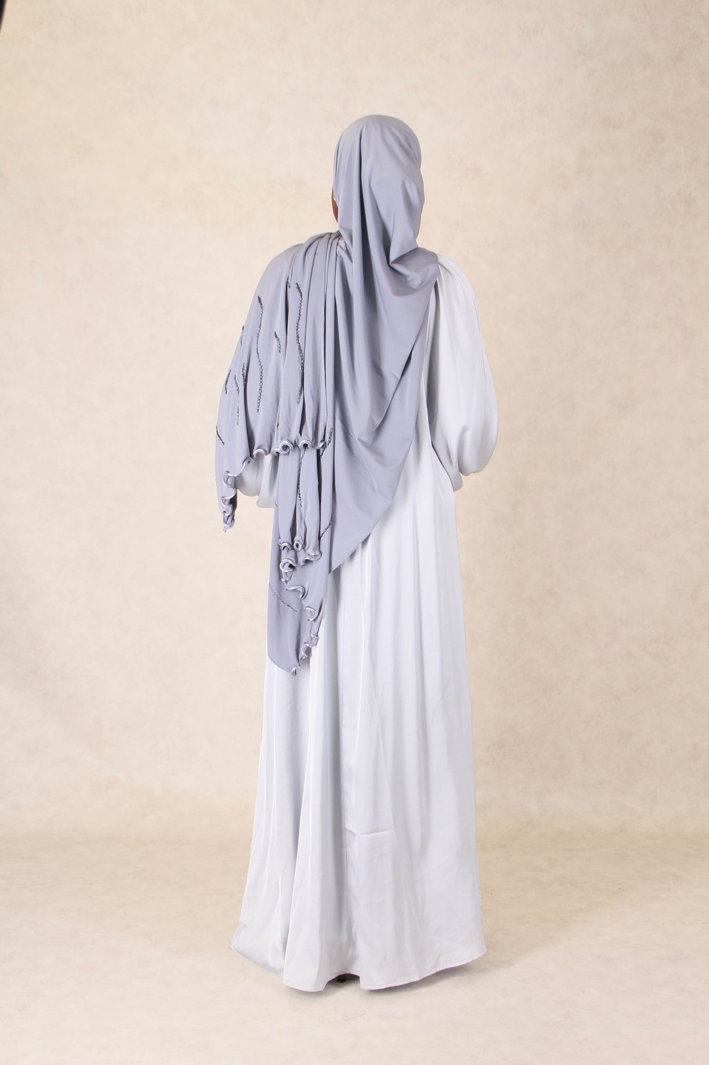 Hijab Jawhara - Bleu grisé