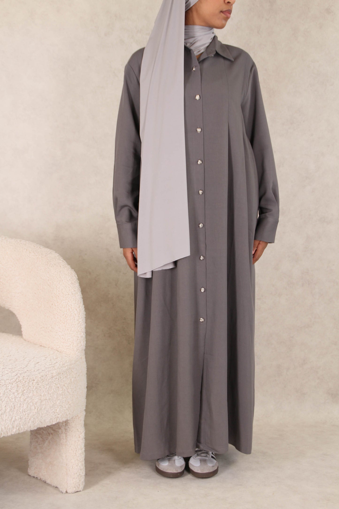 Robe chemise Layana - Grise