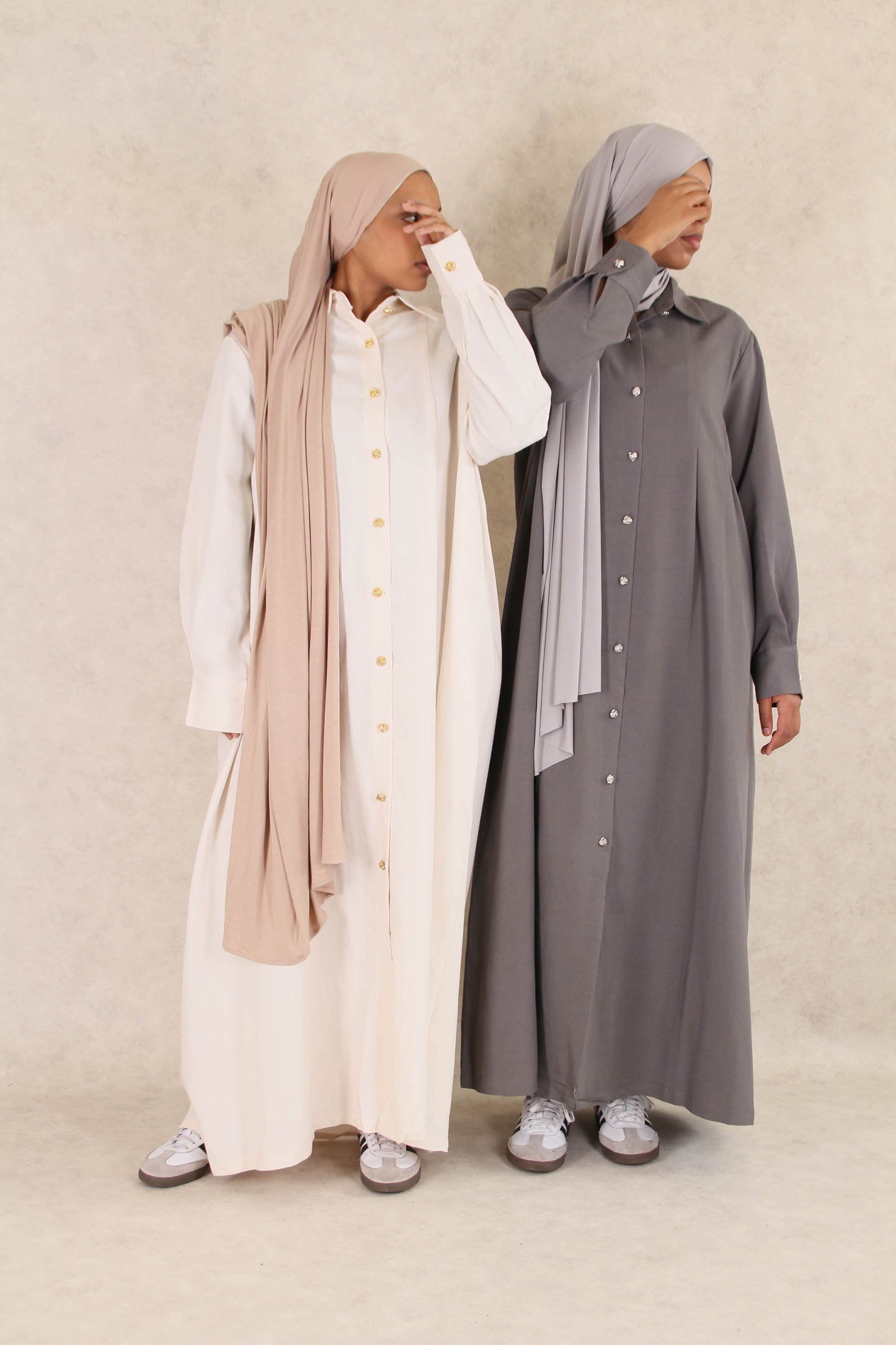 Robe chemise Layana - Grise
