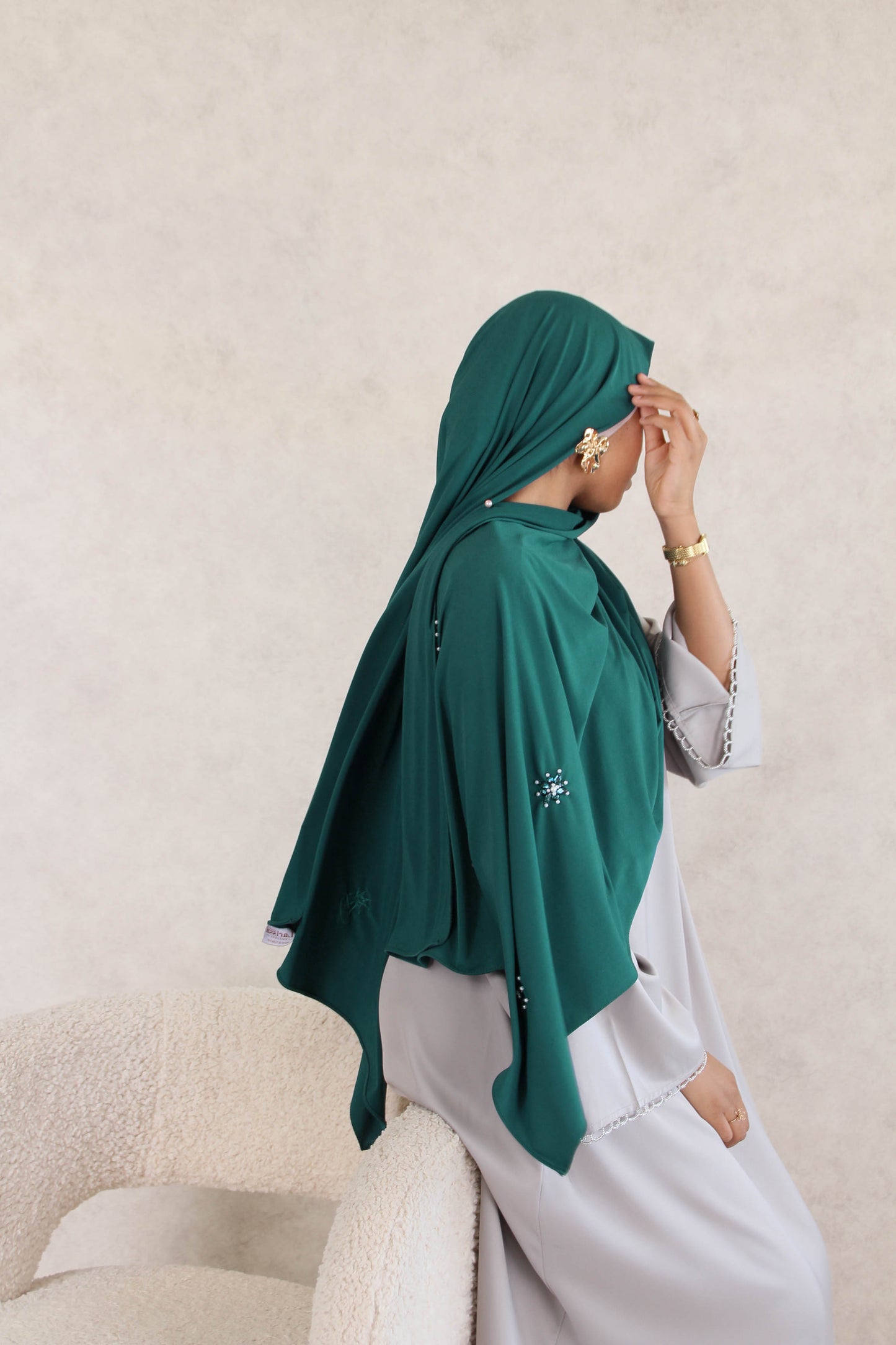 Hijab Yasmine - Vert Émeraude