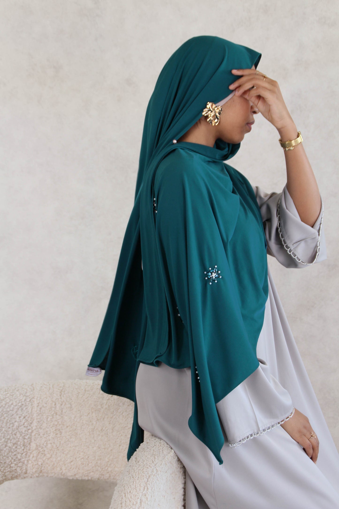 Hijab Yasmine - Vert canard