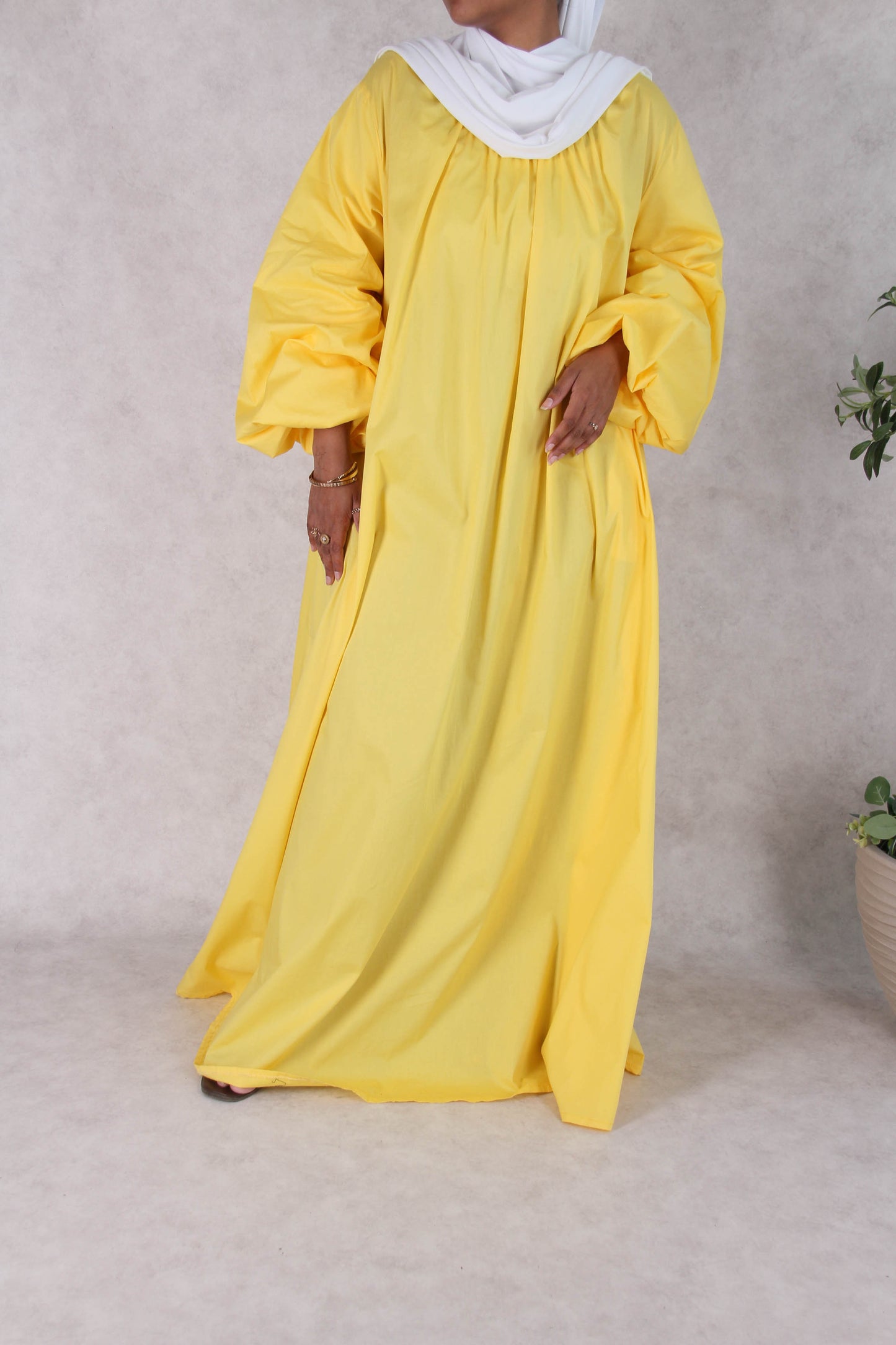 Robe Popeline - Jaune