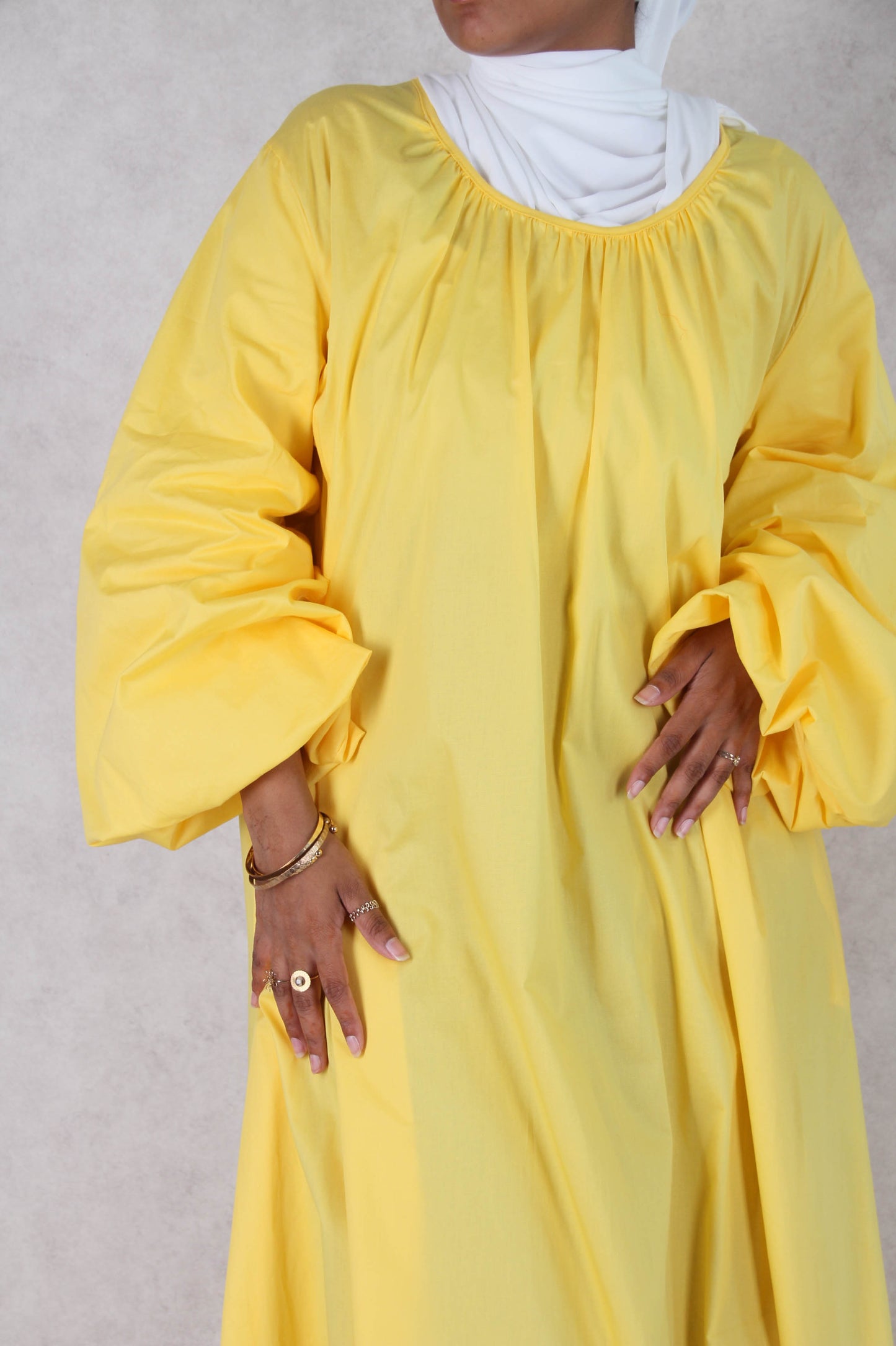 Robe Popeline - Jaune