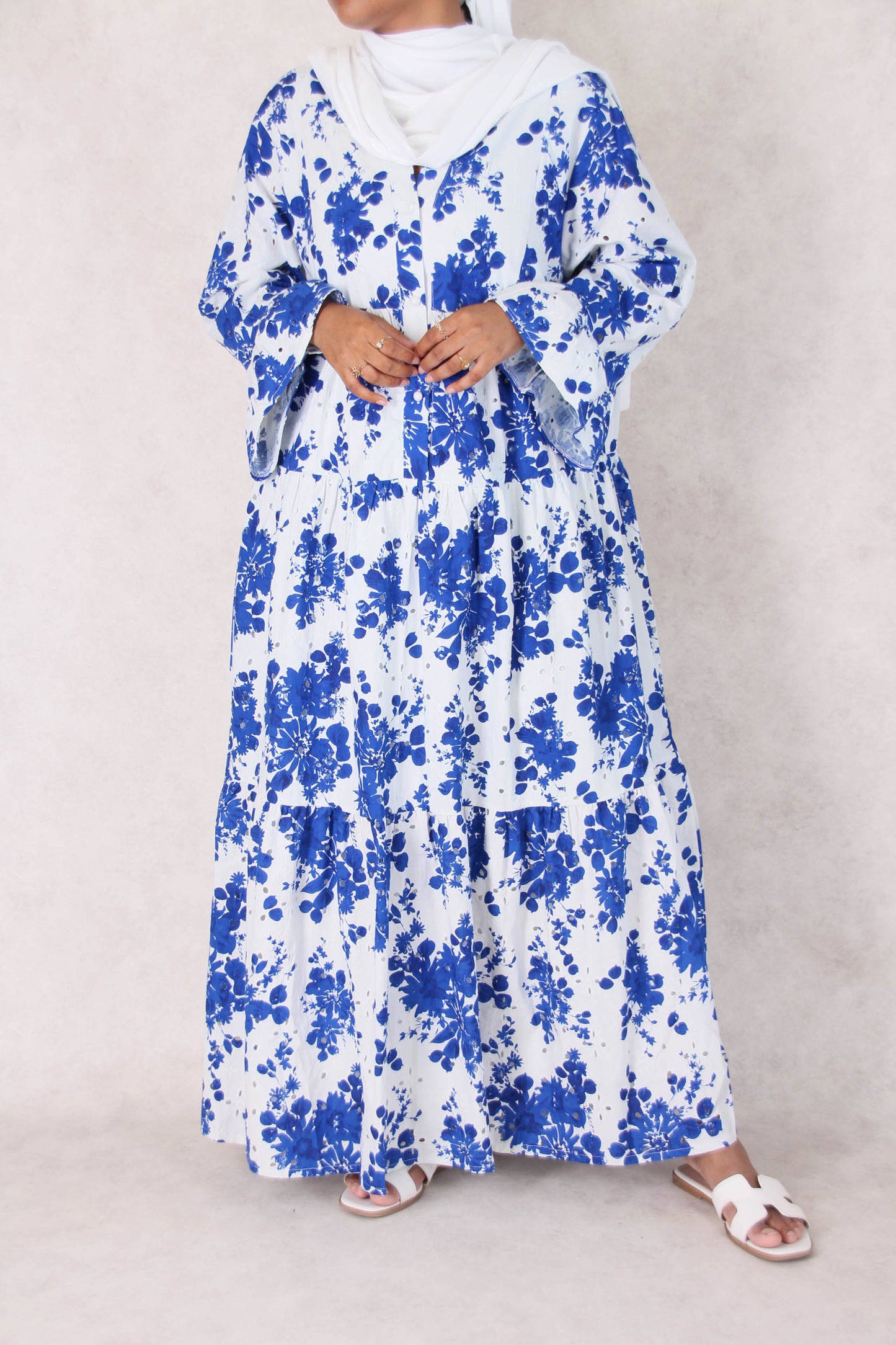 Robe Coton Fleurie Royal
