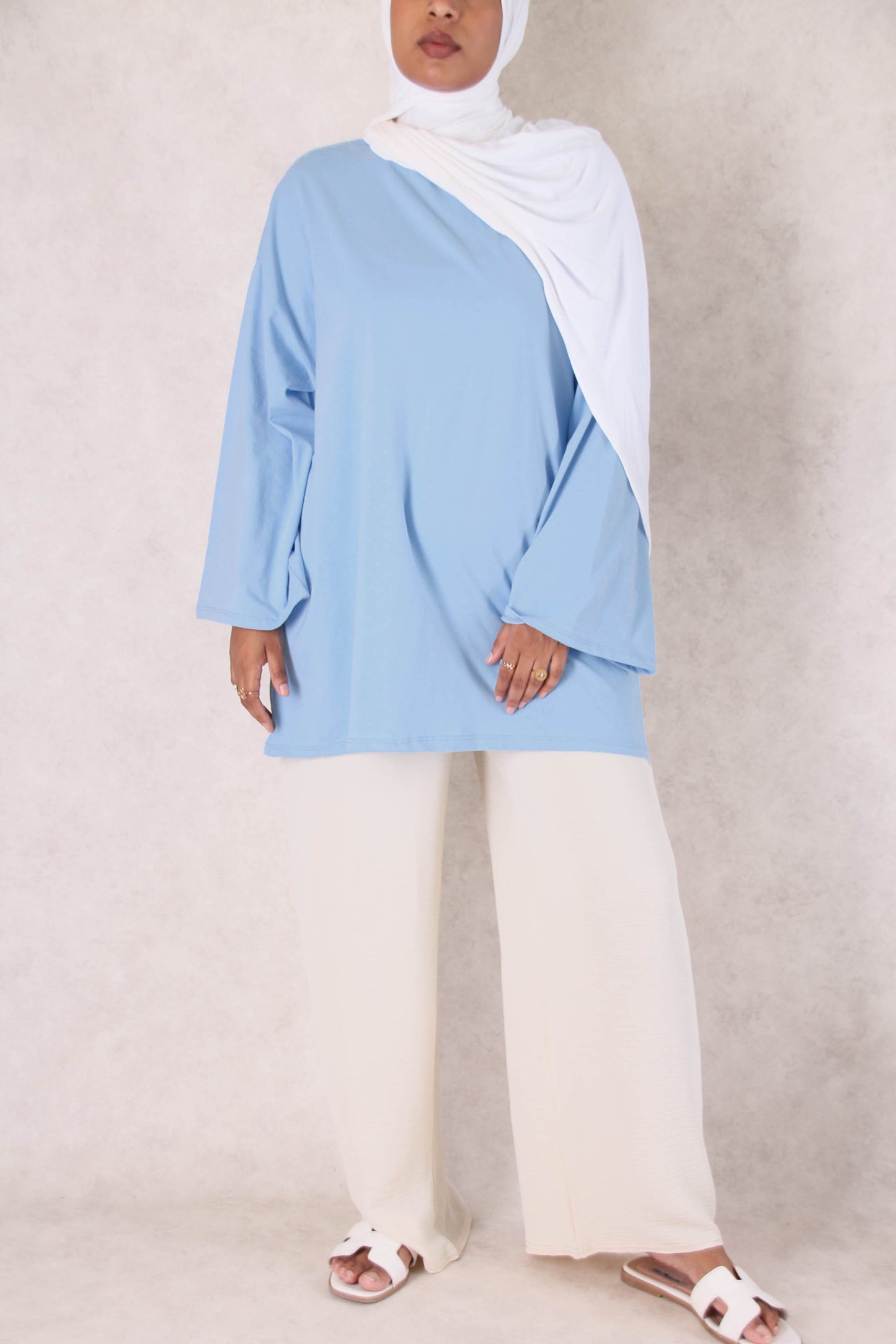 T-shirt coton - Bleu jean
