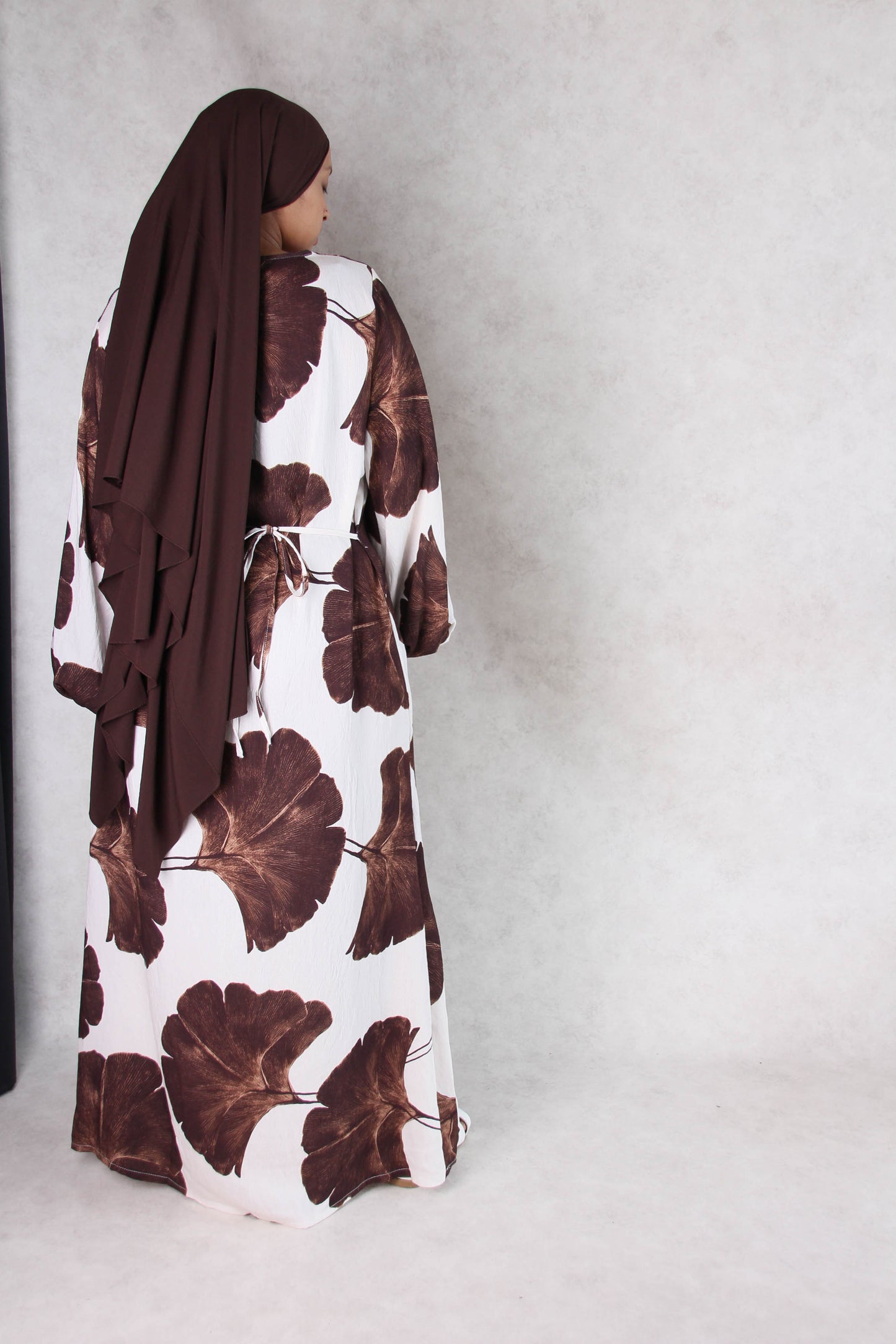 Robe Taha'a Feuilles Chocolat