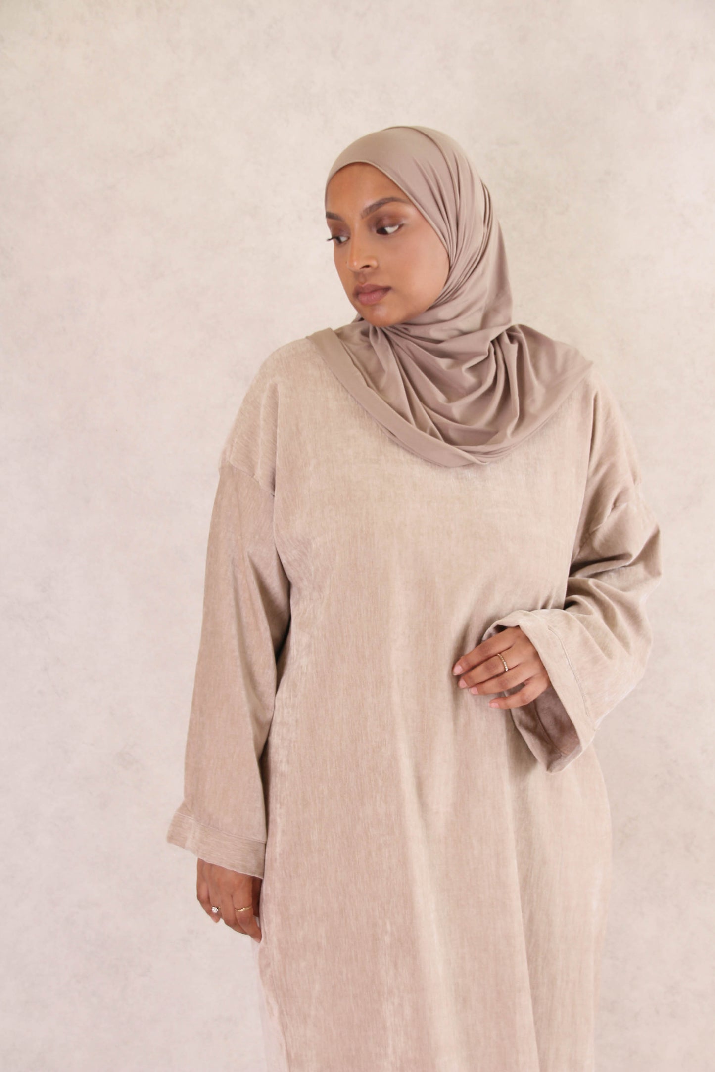 Robe d’Hiver Douce – Beige