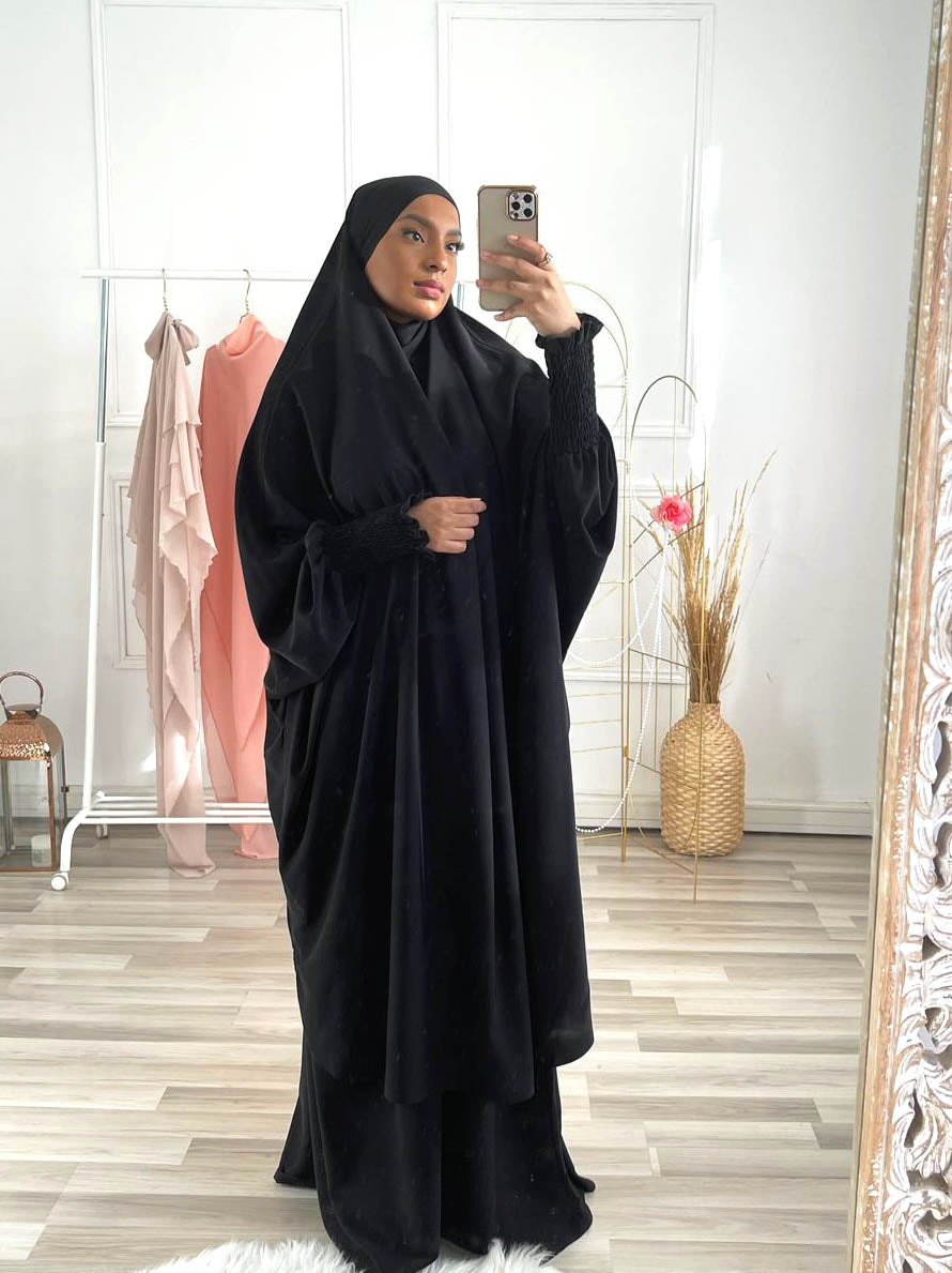 Jilbeb manches tulipe - Noir