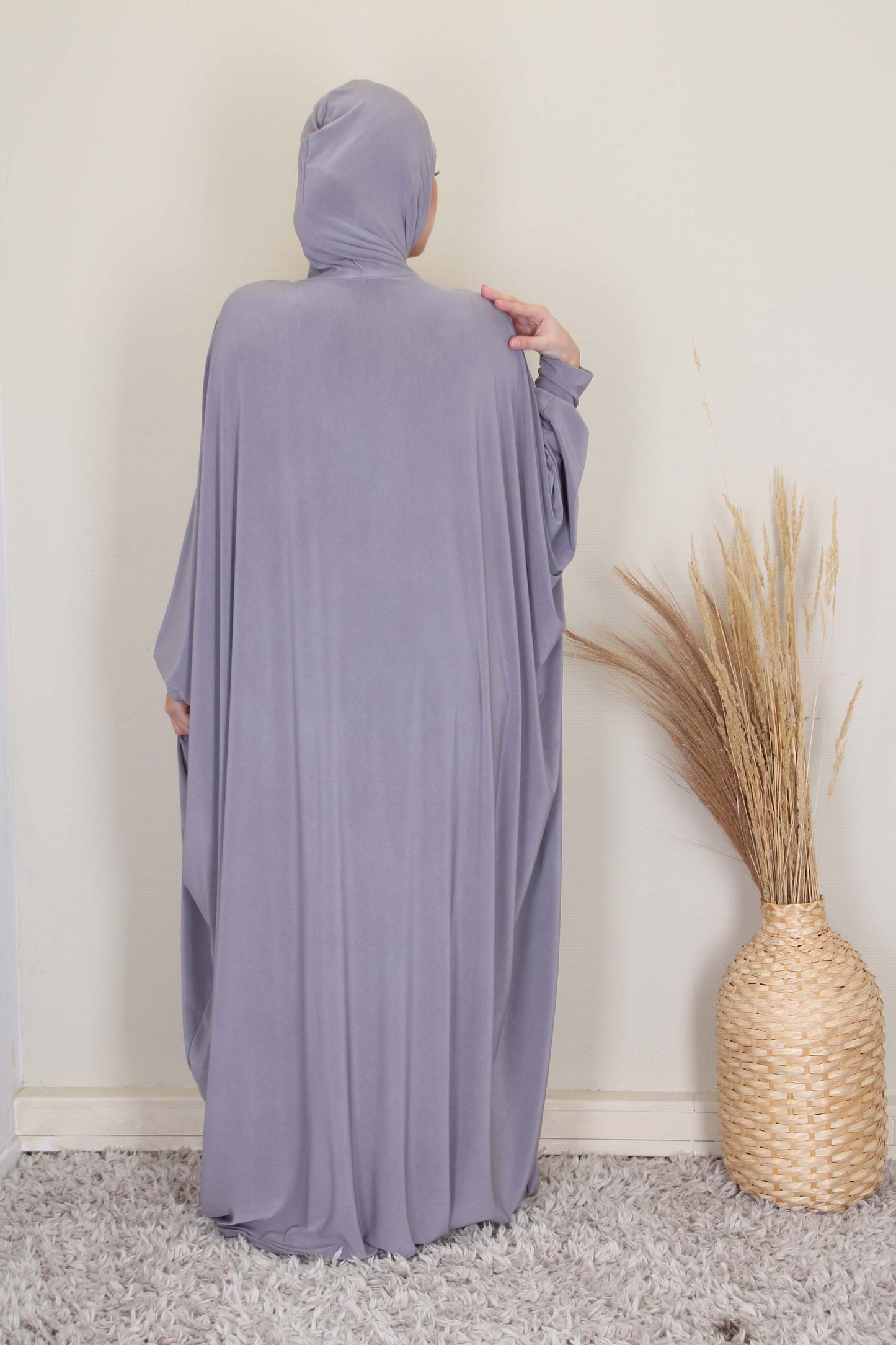 Robe prière papillon  jersey  - Taupe Gris foncé