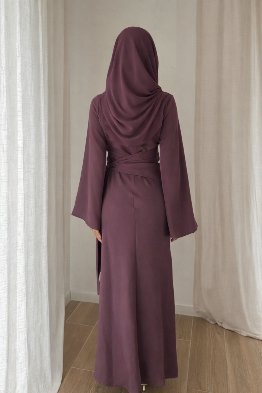 Robe portefeuille - Aubergine