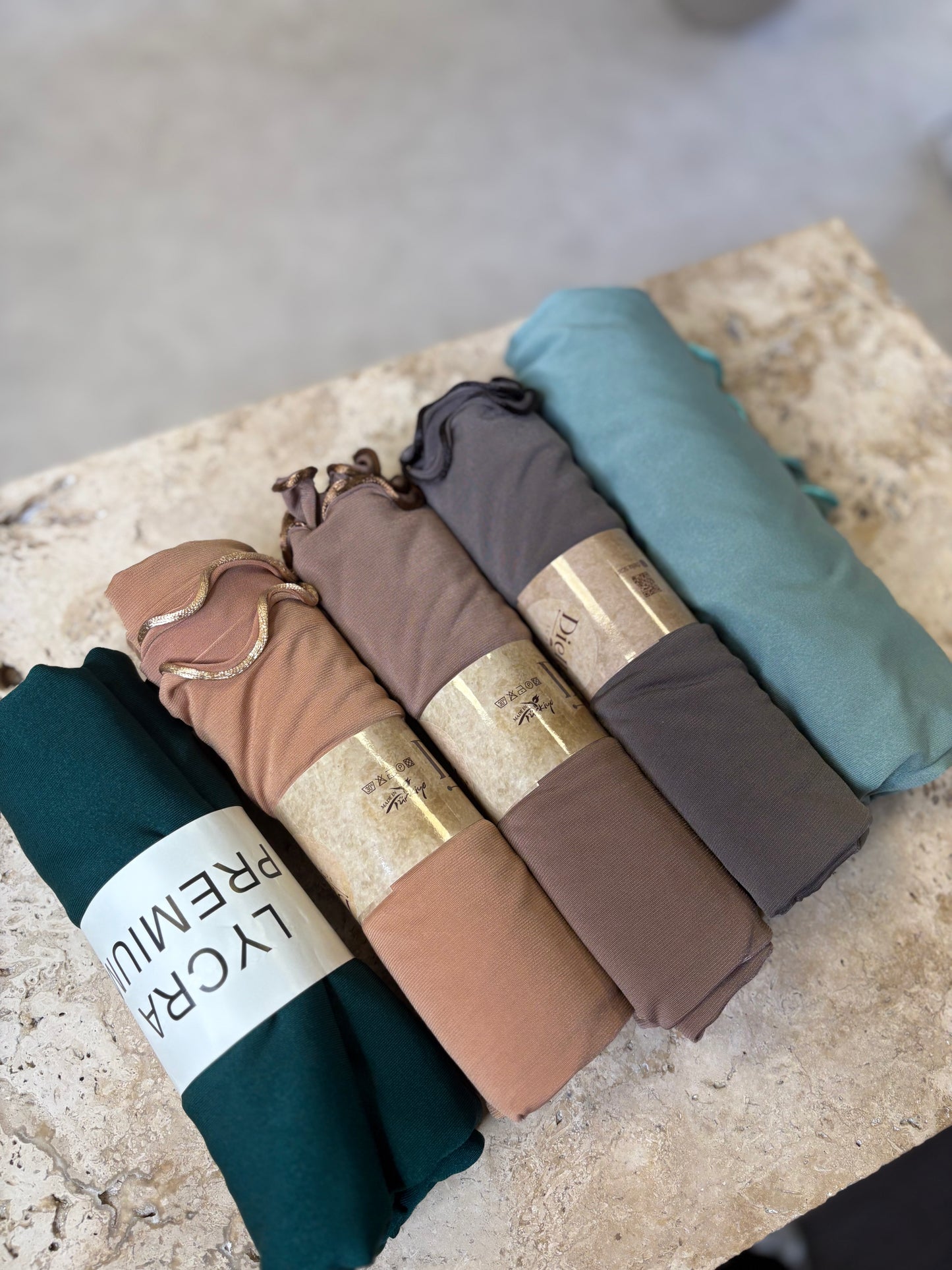 Lot 5 hijab jersey frisé