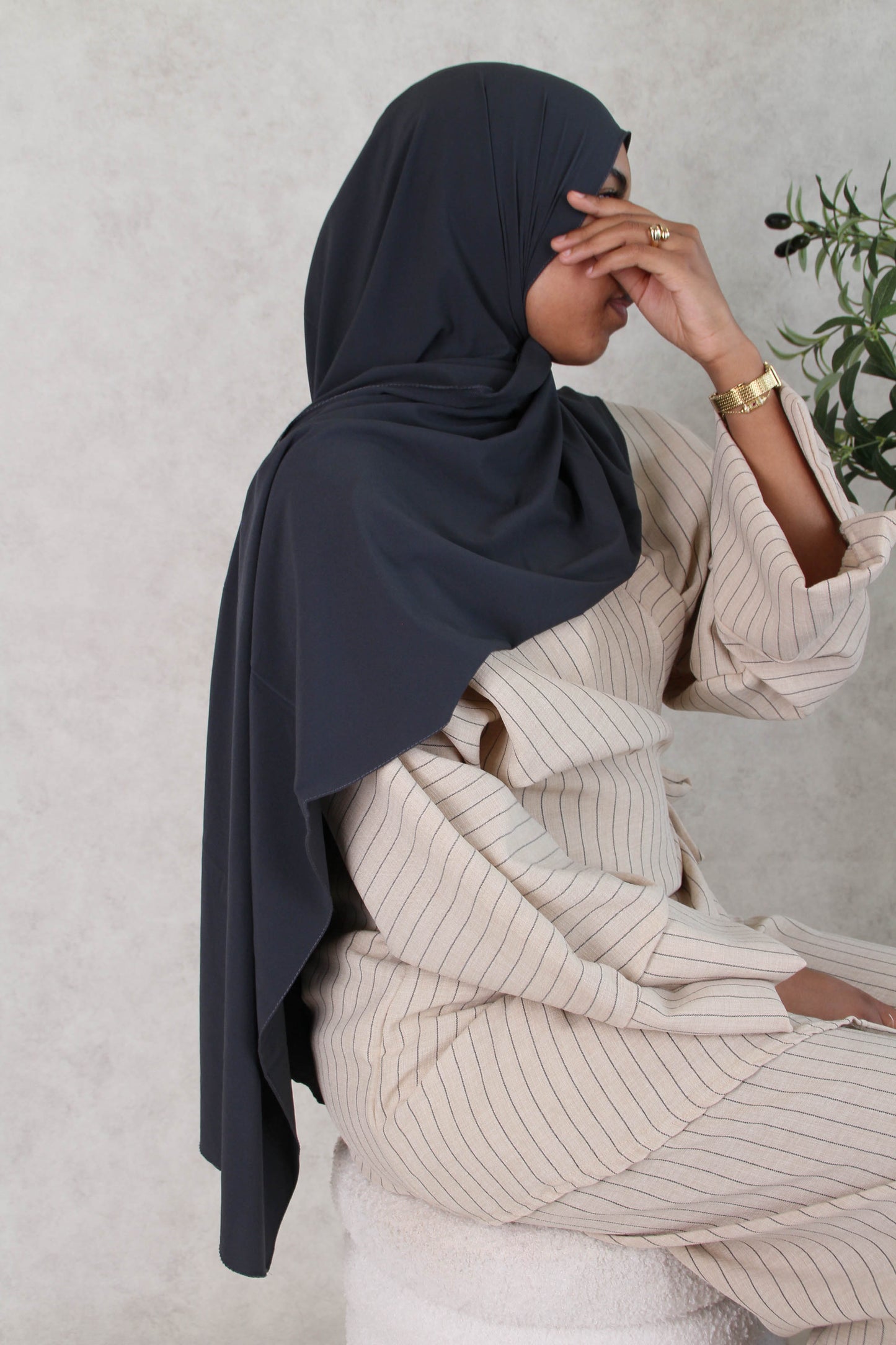 Hijab summer - Gris anthracite