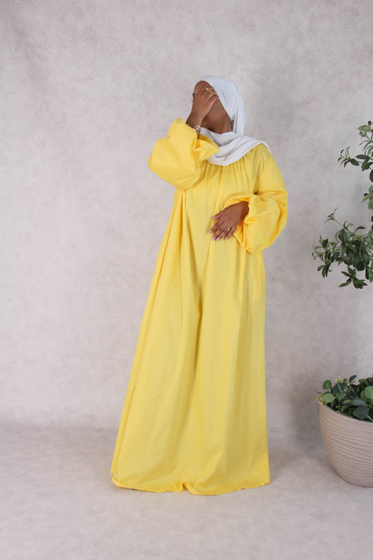 Robe Popeline - Jaune
