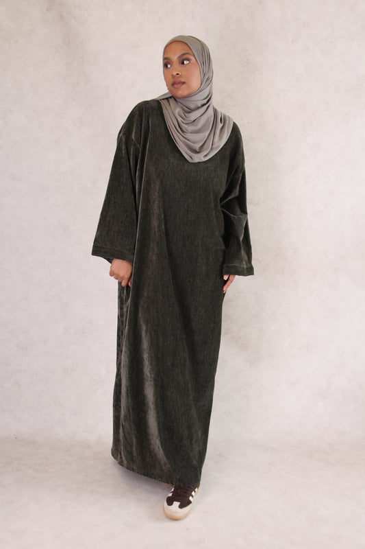 Robe d’Hiver Douce – Kaki