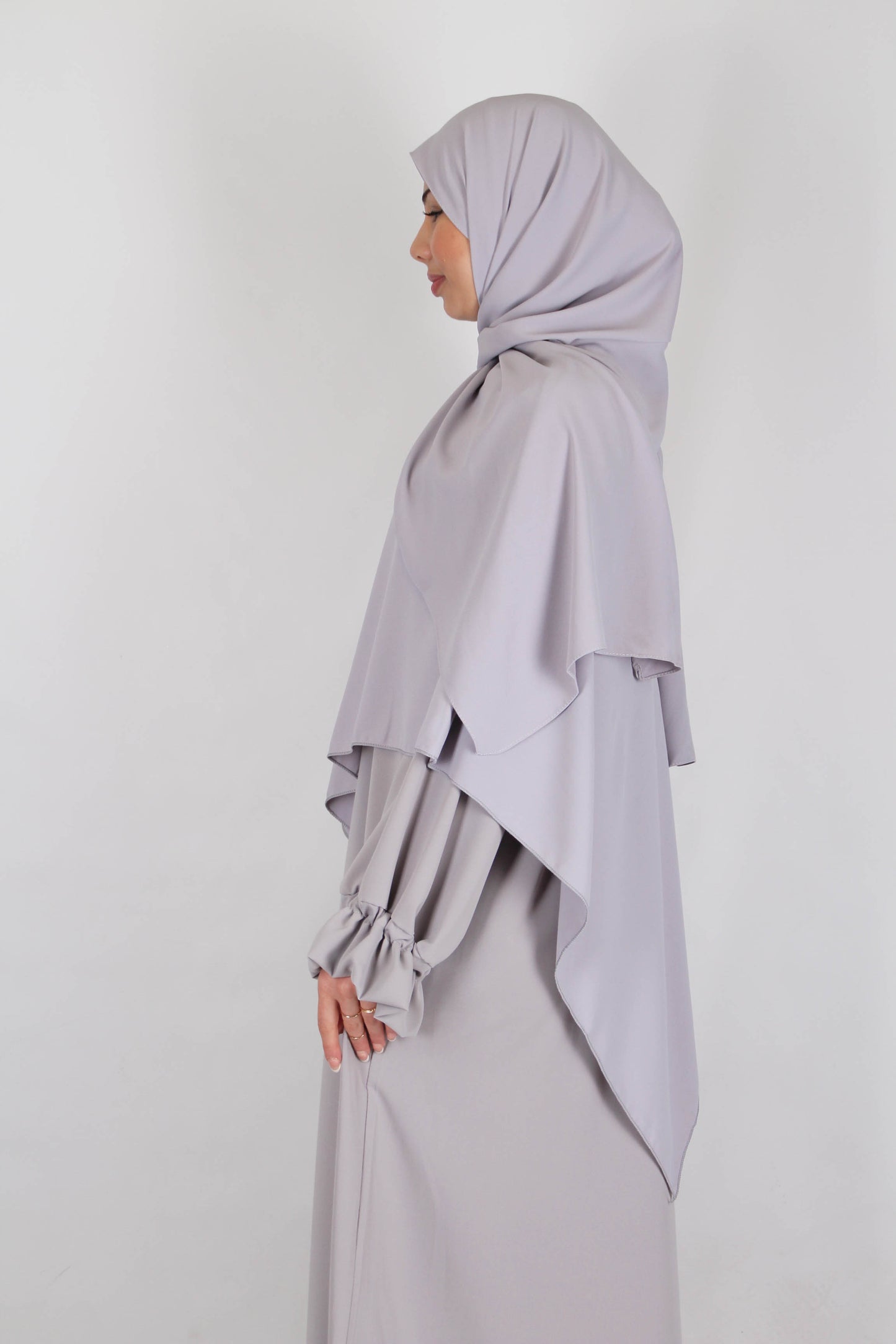 Hijab Malaisien - Gris clair